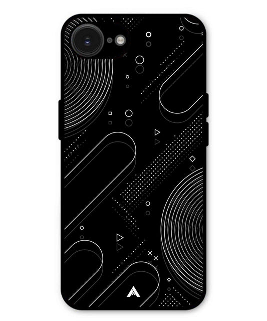Stripe Pattern 17 Metal Back Cover Phone Case for iPhone 16e