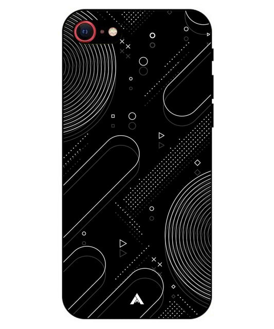 Stripe Pattern 17 Metal Back Cover Phone Case for iPhone 8