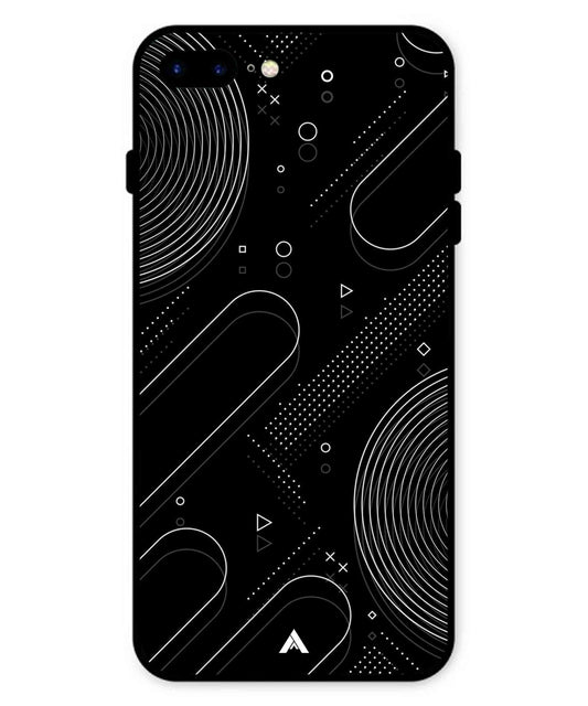 Stripe Pattern 17 Metal Back Cover Phone Case for iPhone 8 Plus