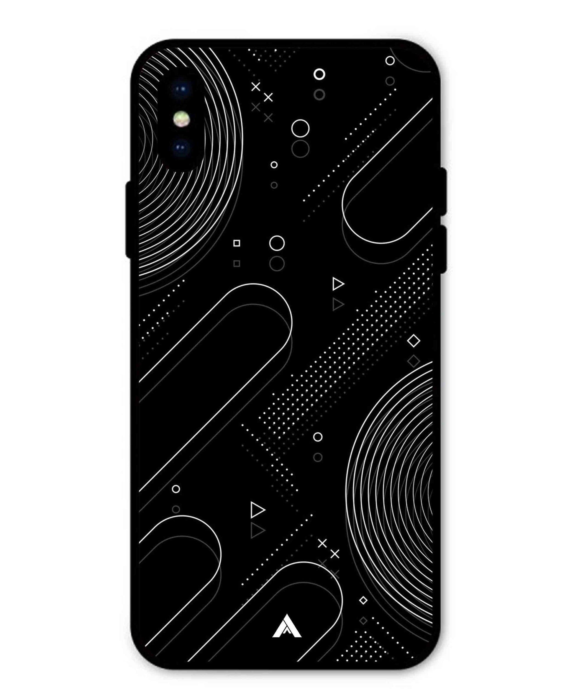 Stripe Pattern 17 Metal Back Cover Phone Case for iPhone X