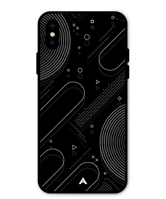 Stripe Pattern 17 Metal Back Cover Phone Case for iPhone X