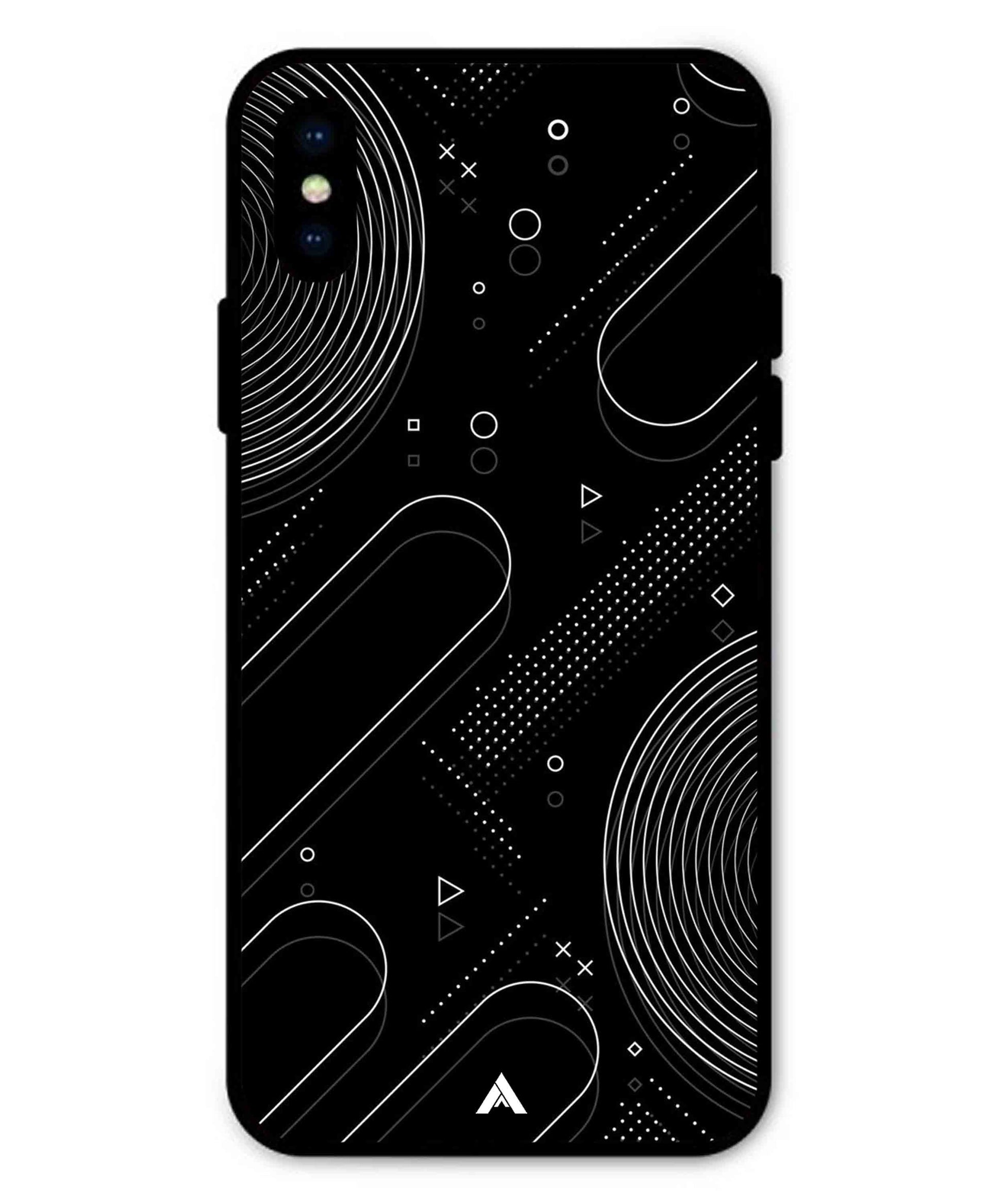Stripe Pattern 17 Metal Back Cover Phone Case for iPhone Xs