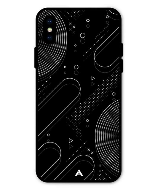 Stripe Pattern 17 Metal Back Cover Phone Case for iPhone Xs