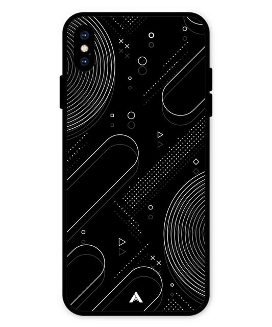 Stripe Pattern 17 Metal Back Cover Phone Case for iPhone Xs Max