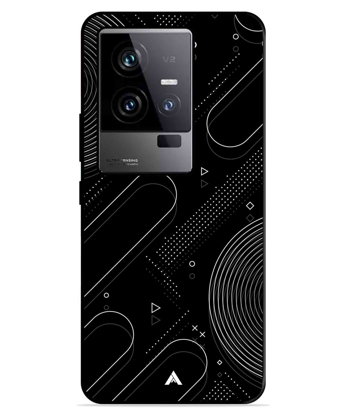 Stripe Pattern 17 Metal Back Cover Phone Case for iQOO 11