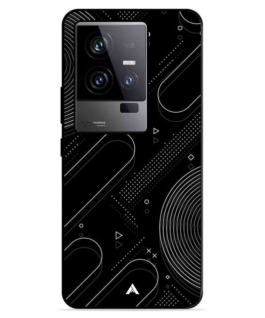 Stripe Pattern 17 Metal Back Cover Phone Case for iQOO 11