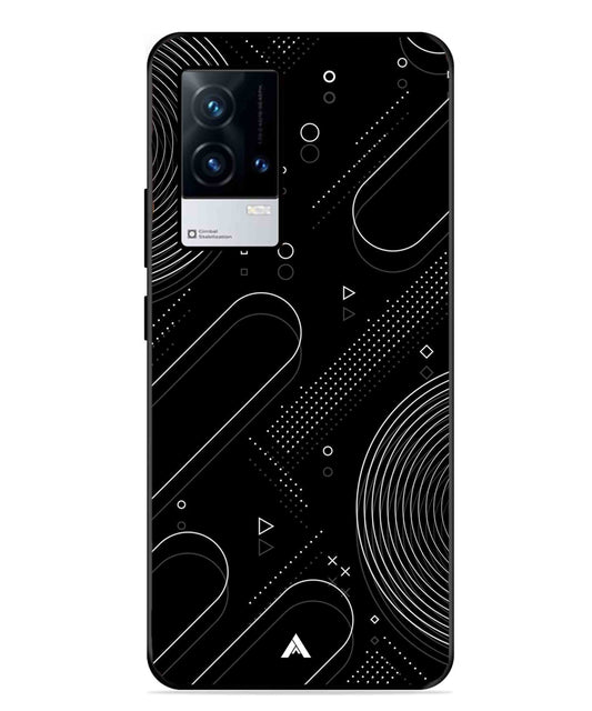 Stripe Pattern 17 Metal Back Cover Phone Case for iQOO 9