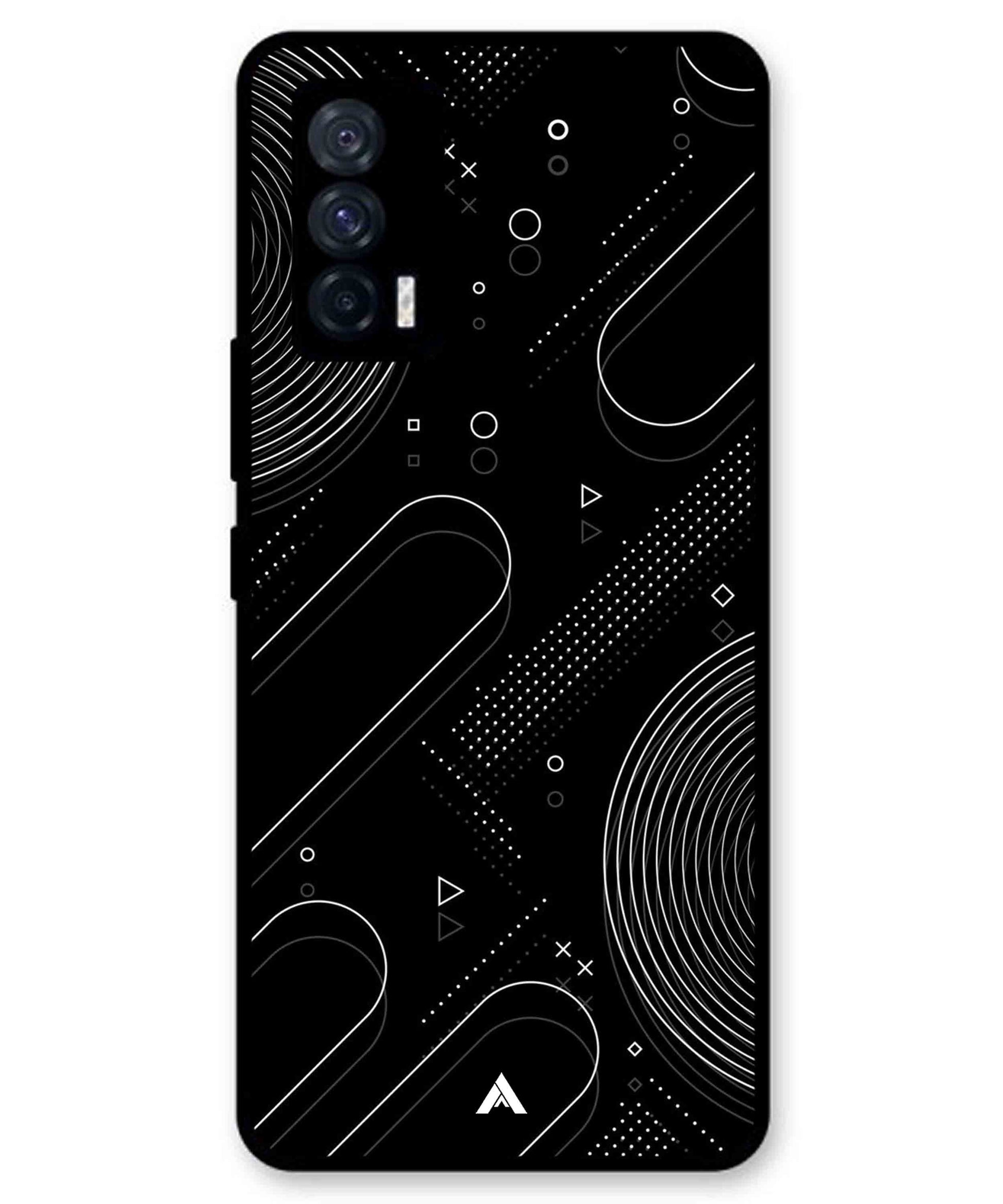 Stripe Pattern 17 Metal Back Cover Phone Case for iQOO Neo 5