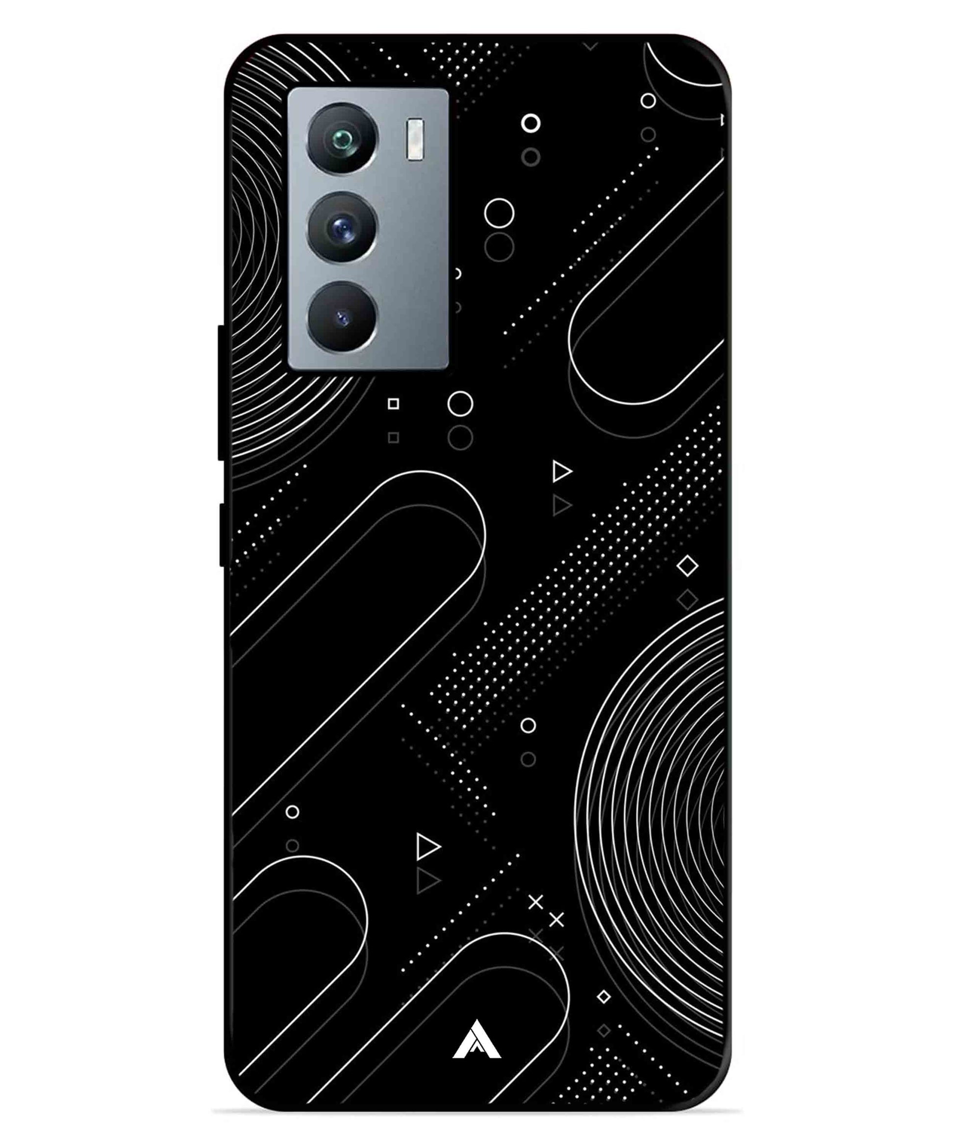 Stripe Pattern 17 Metal Back Cover Phone Case for iQOO Neo 5s