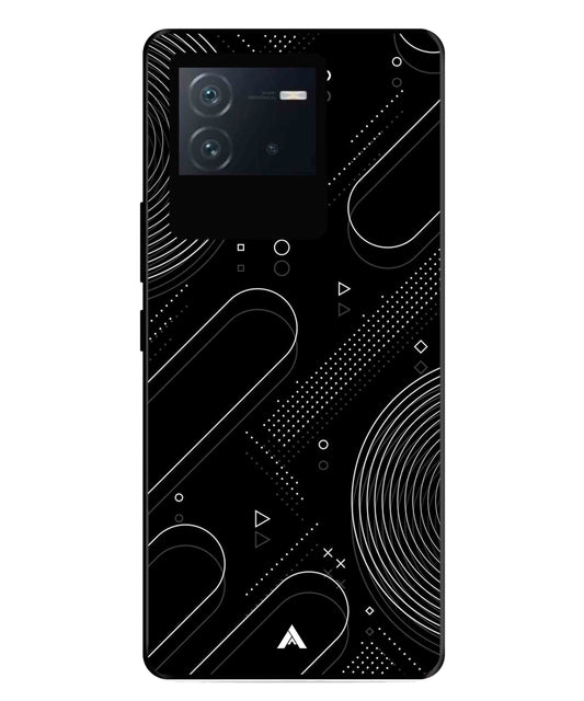 Stripe Pattern 17 Metal Back Cover Phone Case for iQOO Neo 6