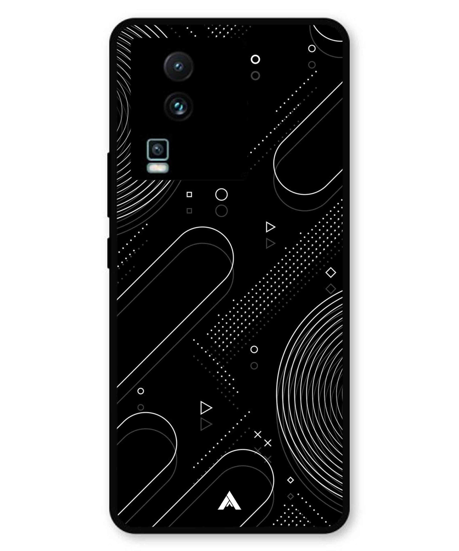 Stripe Pattern 17 Metal Back Cover Phone Case for iQOO Neo 7 Pro
