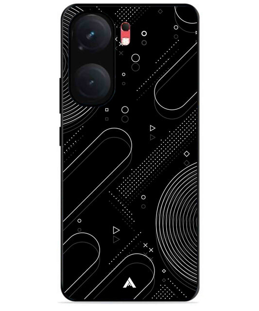 Stripe Pattern 17 Metal Back Cover Phone Case for iQOO Neo 9 Pro