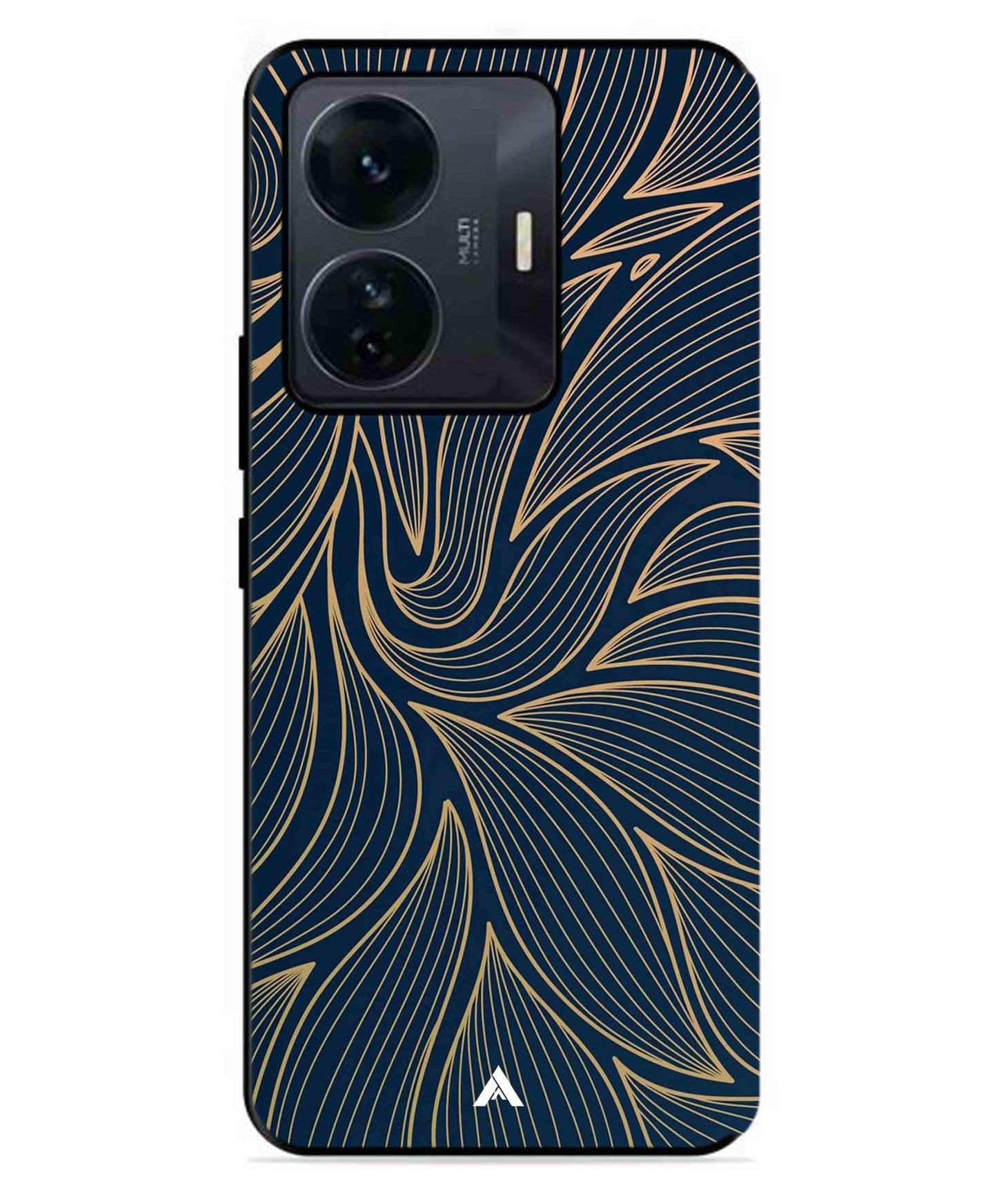 Stripe Pattern 18 Metal Back Cover Phone Case for IQOO Z6 Pro