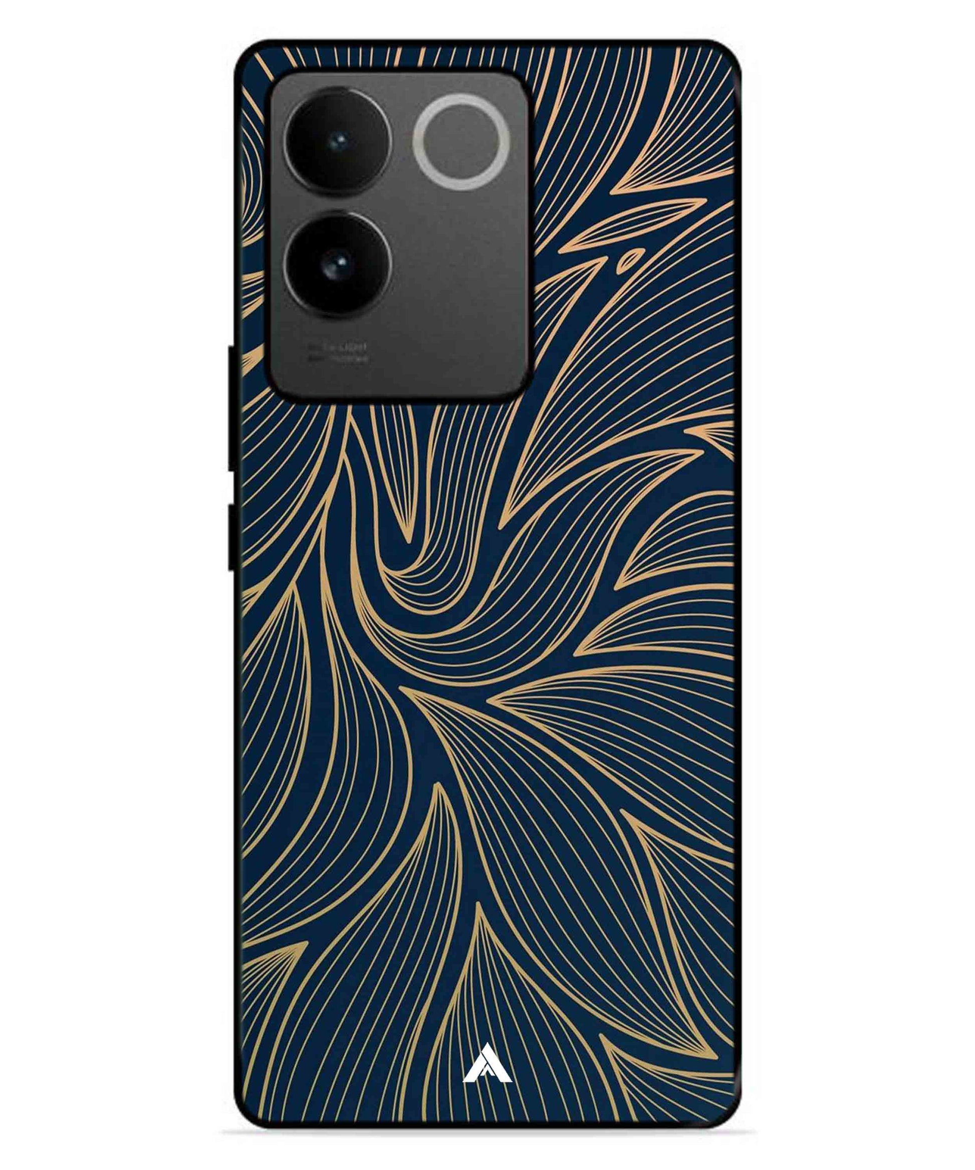 Stripe Pattern 18 Metal Back Cover Phone Case for IQOO Z7 Pro