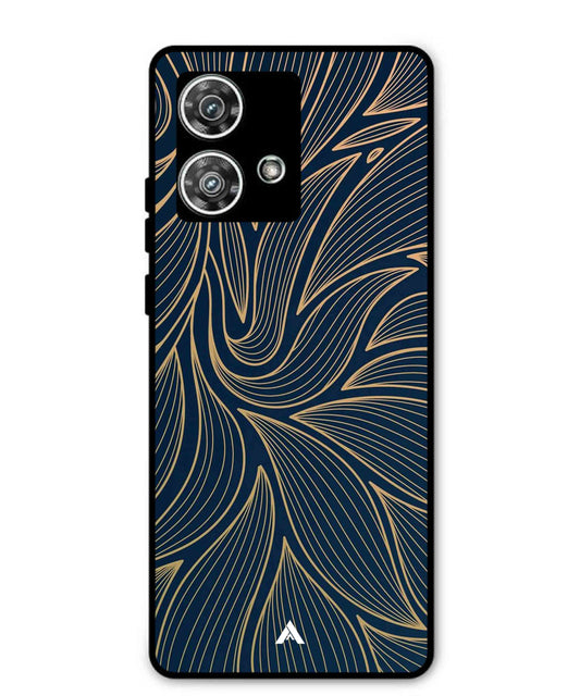 Stripe Pattern 18 Metal Back Cover Phone Case for Moto Edge 40 Neo