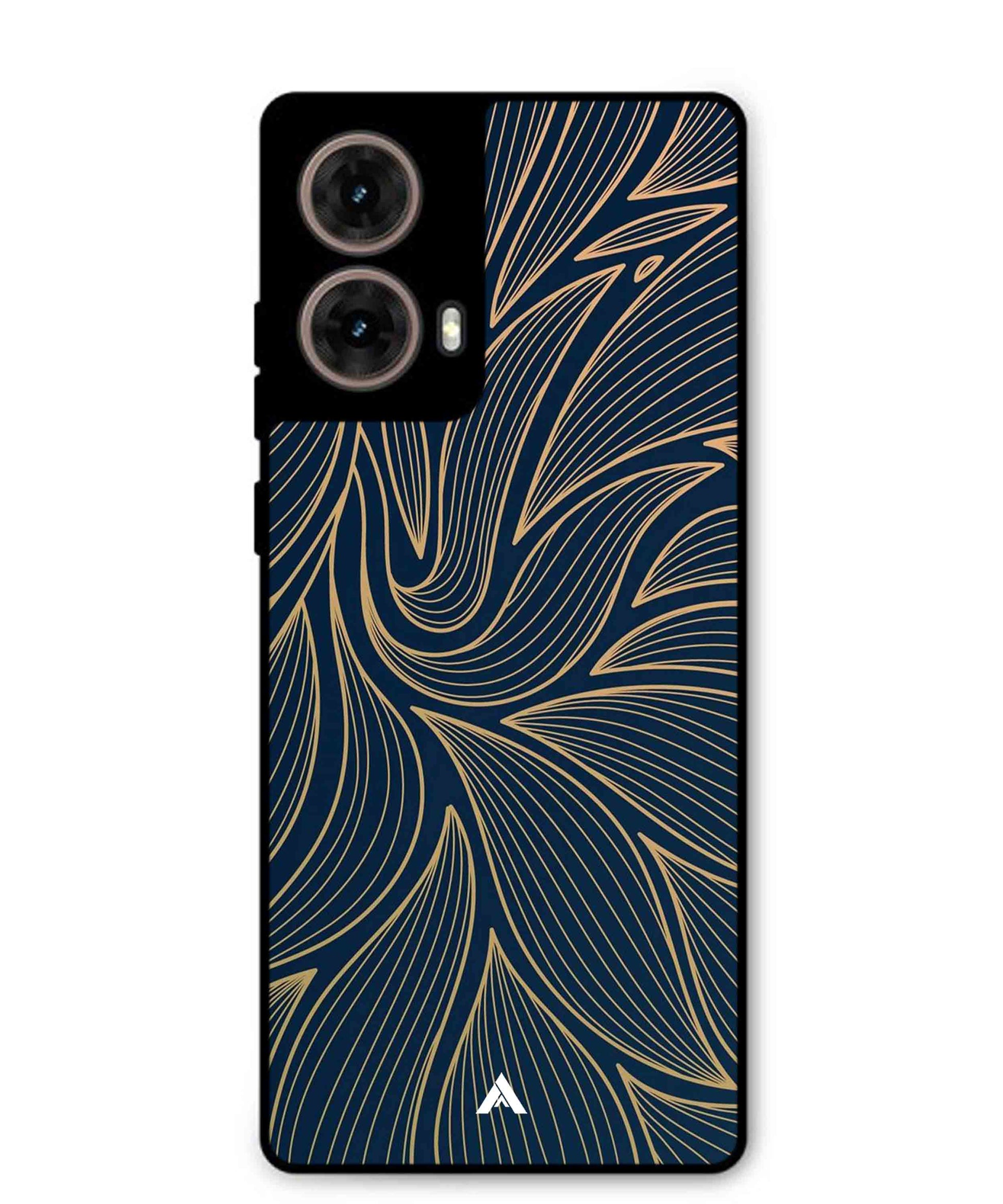 Stripe Pattern 18 Metal Back Cover Phone Case for Moto Edge 50 Fusion
