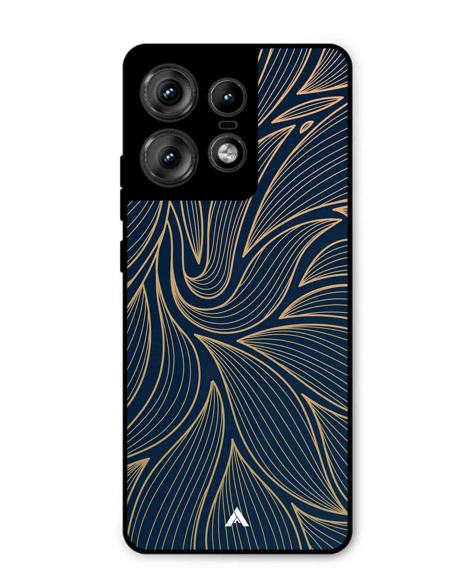 Stripe Pattern 18 Metal Back Cover Phone Case for Moto Edge 50 Pro