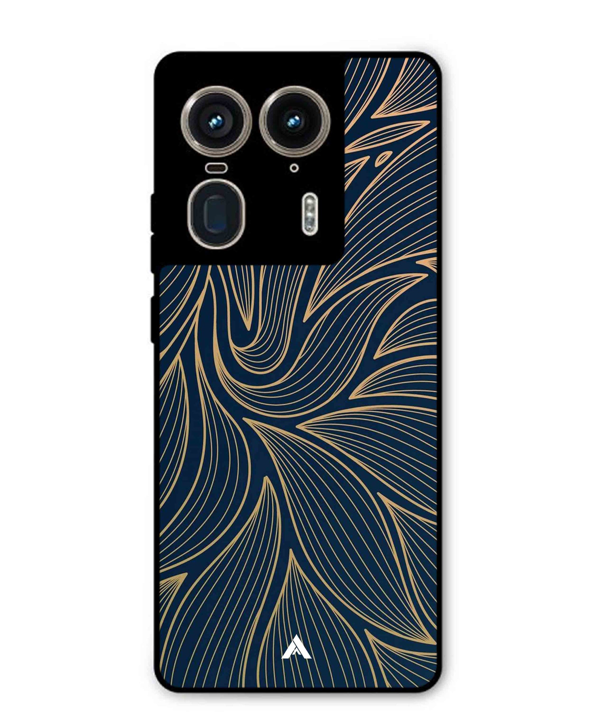 Stripe Pattern 18 Metal Back Cover Phone Case for Moto Edge 50 Ultra
