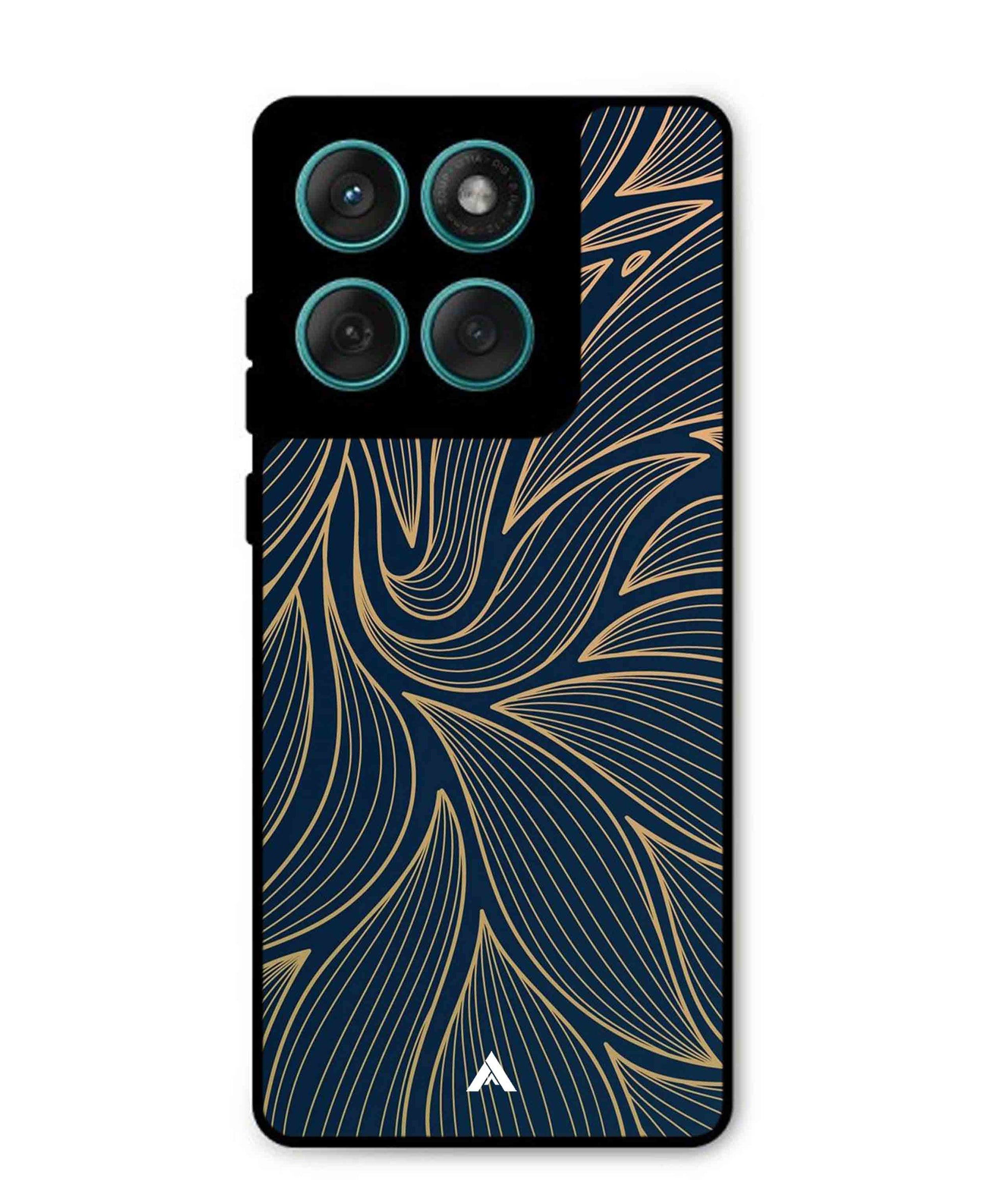 Stripe Pattern 18 Metal Back Cover Phone Case for Moto Edge 60 Fusion