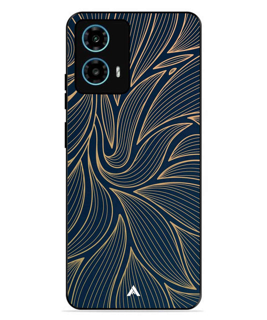 Stripe Pattern 18 Metal Back Cover Phone Case for Moto G34