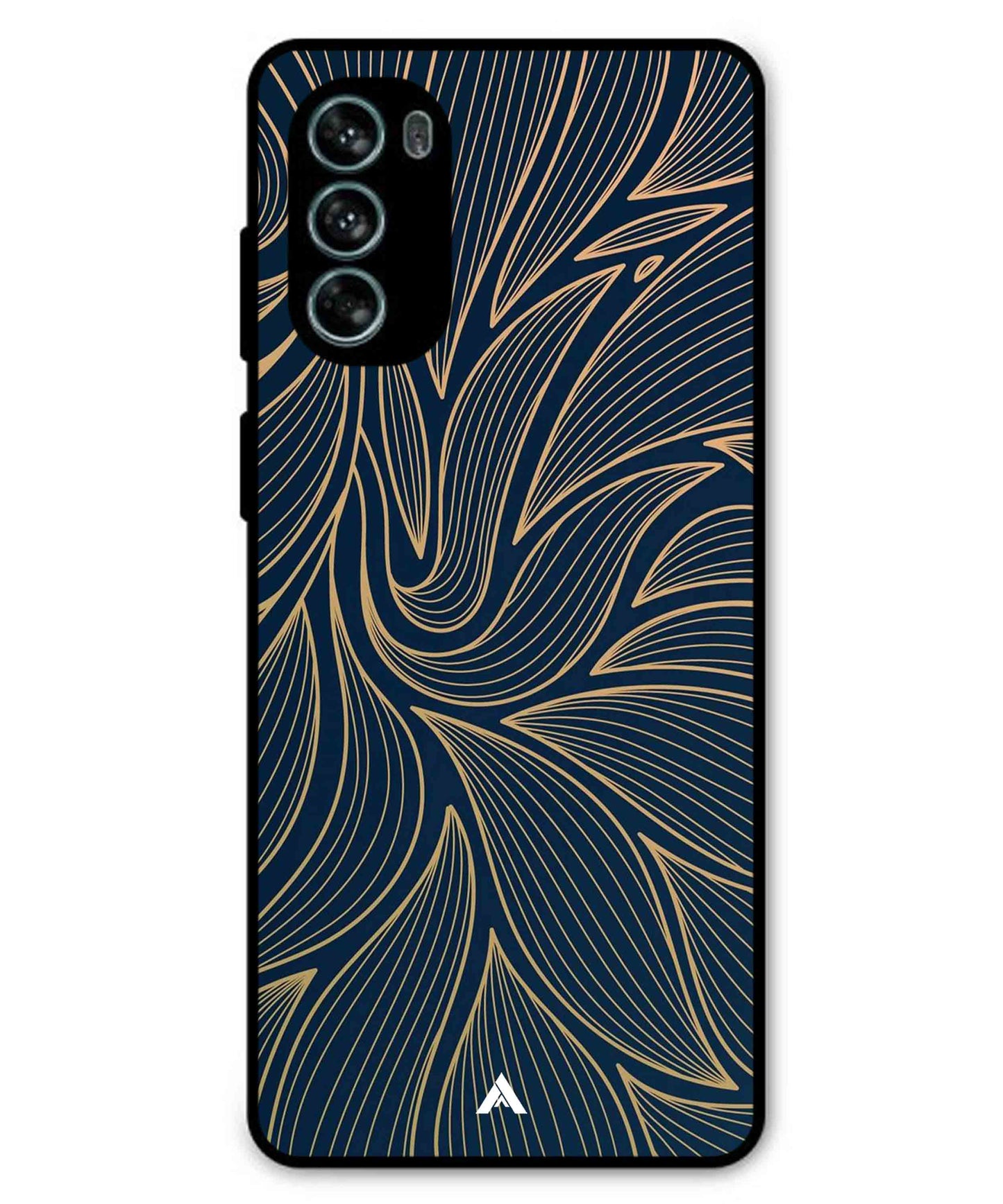 Stripe Pattern 18 Metal Back Cover Phone Case for Moto G62