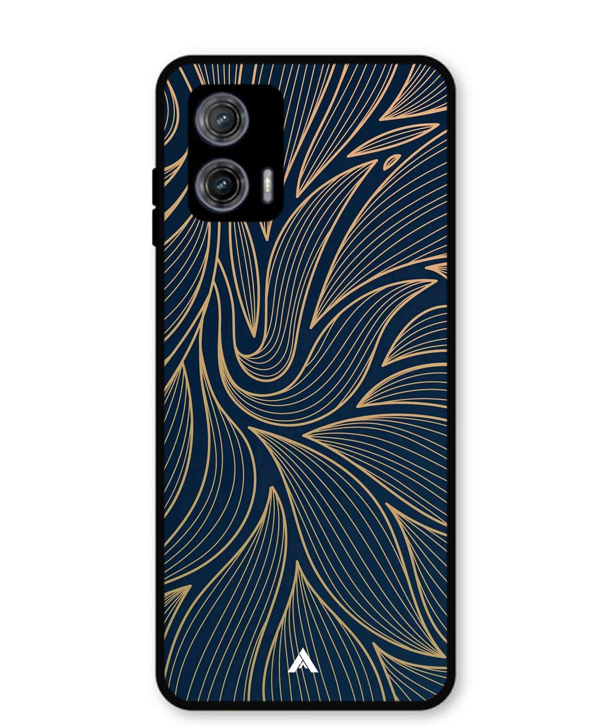 Stripe Pattern 18 Metal Back Cover Phone Case for Moto G73