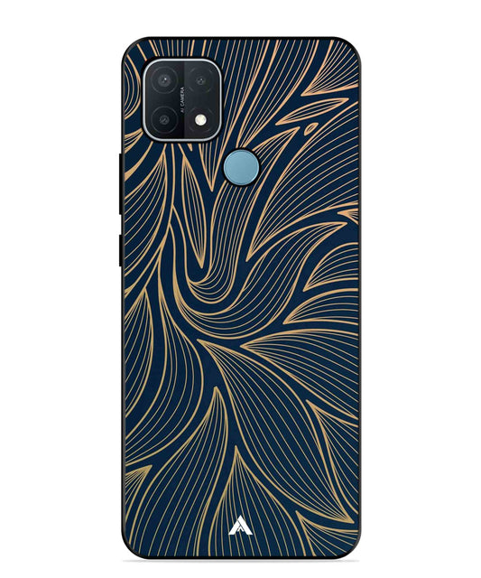 Stripe Pattern 18 Metal Back Cover Phone Case for OPPO A15