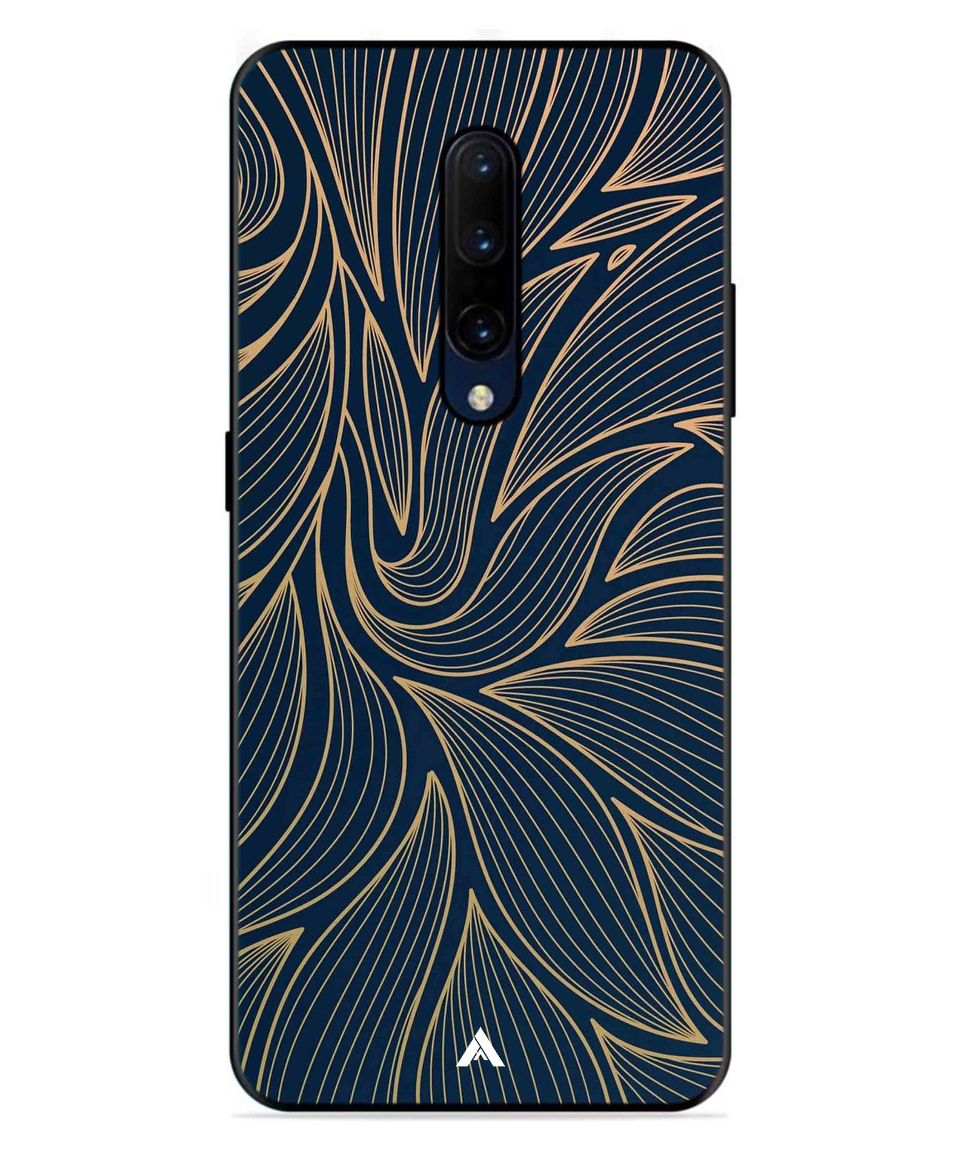 Stripe Pattern 18 Metal Back Cover Phone Case for Oneplus 7 Pro