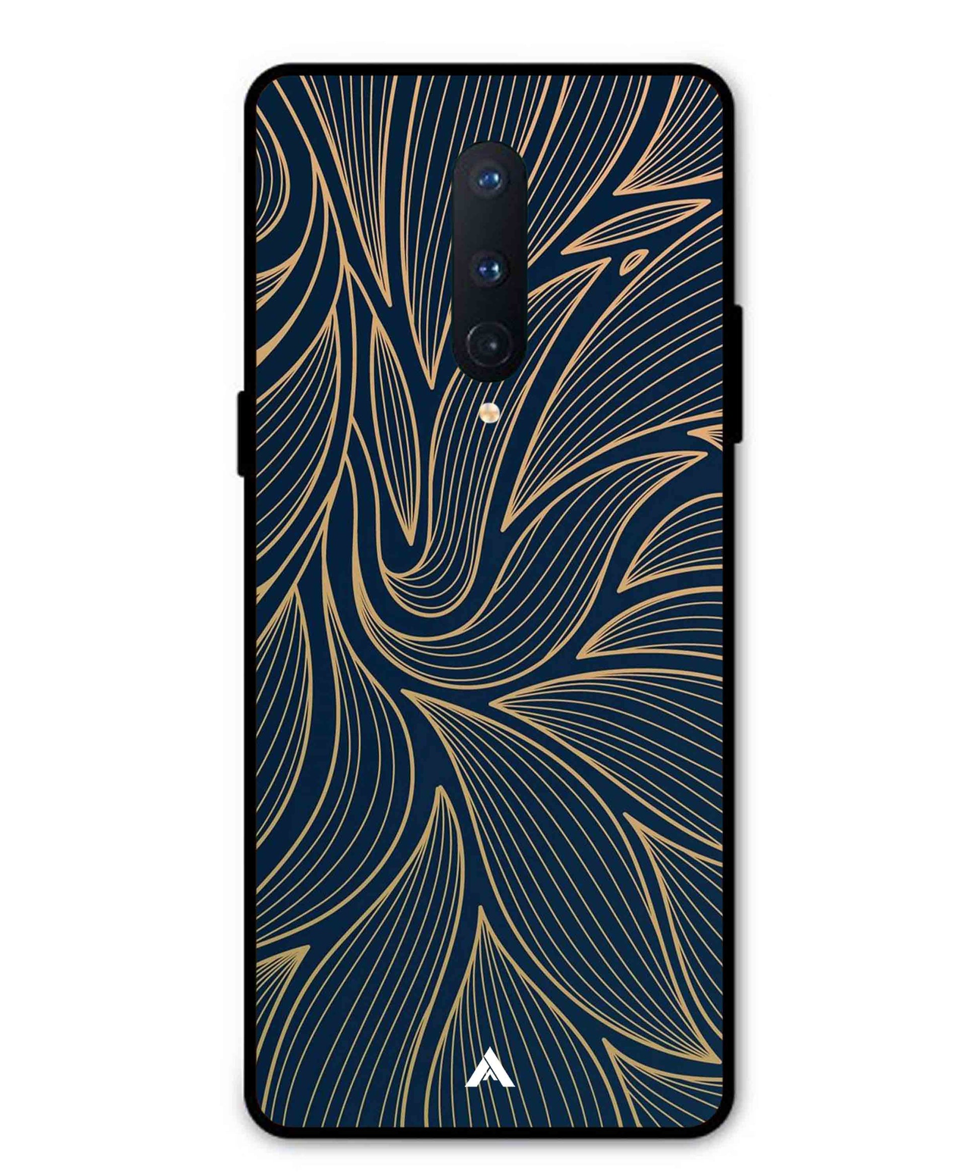 Stripe Pattern 18 Metal Back Cover Phone Case for Oneplus 8