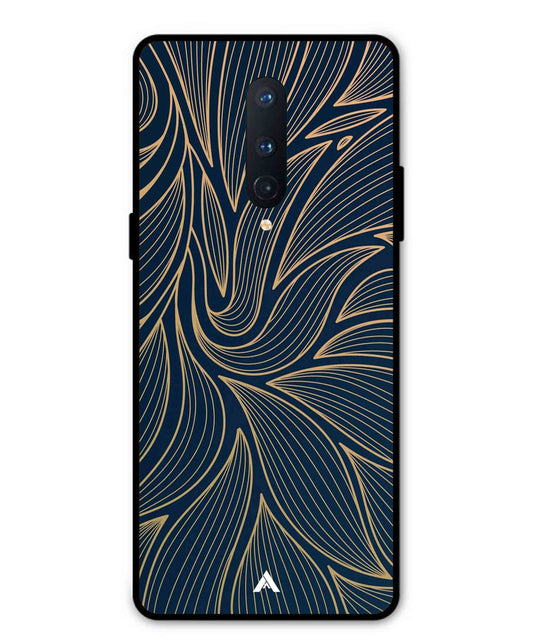 Stripe Pattern 18 Metal Back Cover Phone Case for Oneplus 8