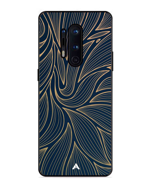 Stripe Pattern 18 Metal Back Cover Phone Case for Oneplus 8 Pro