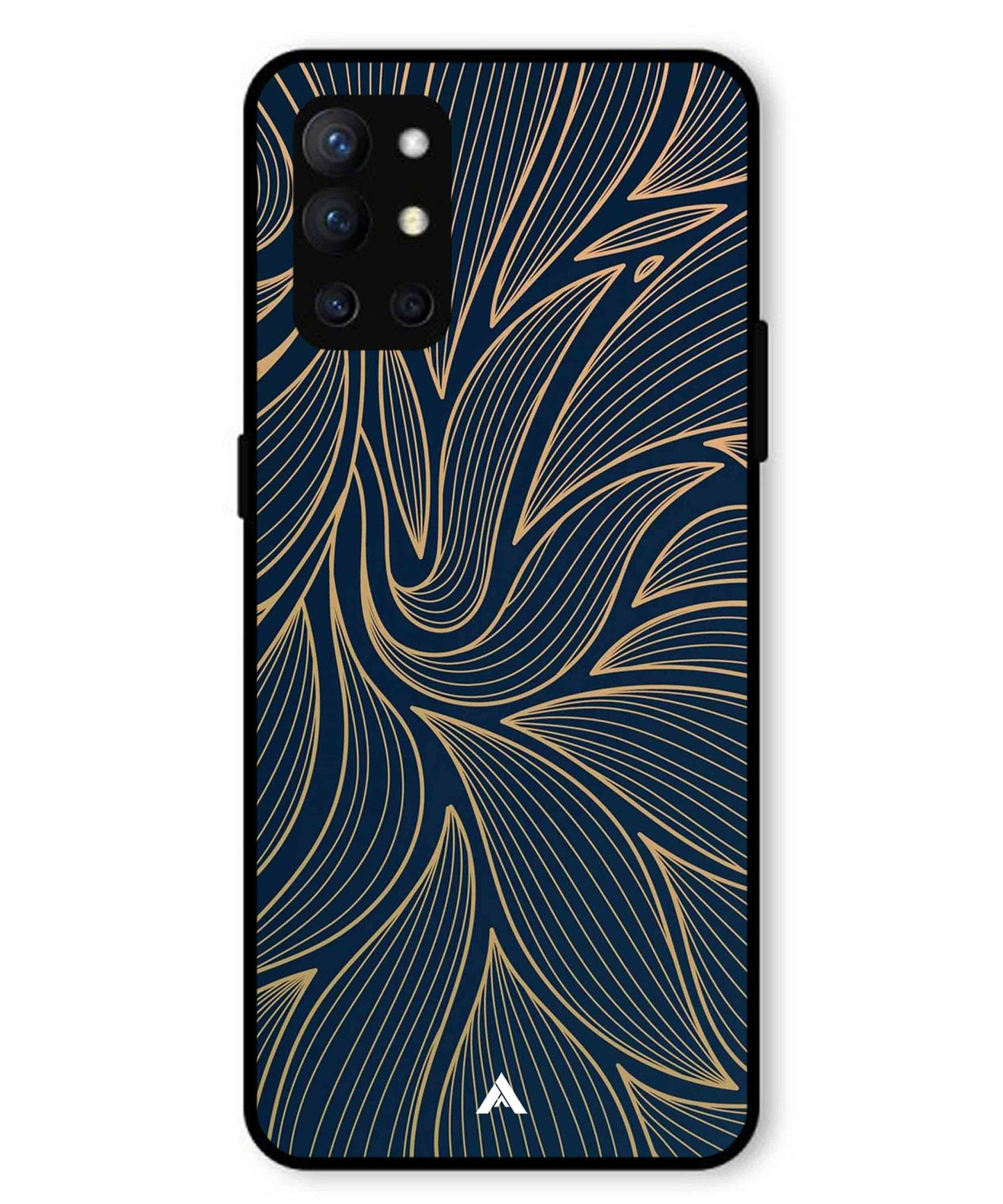 Stripe Pattern 18 Metal Back Cover Phone Case for Oneplus 9R