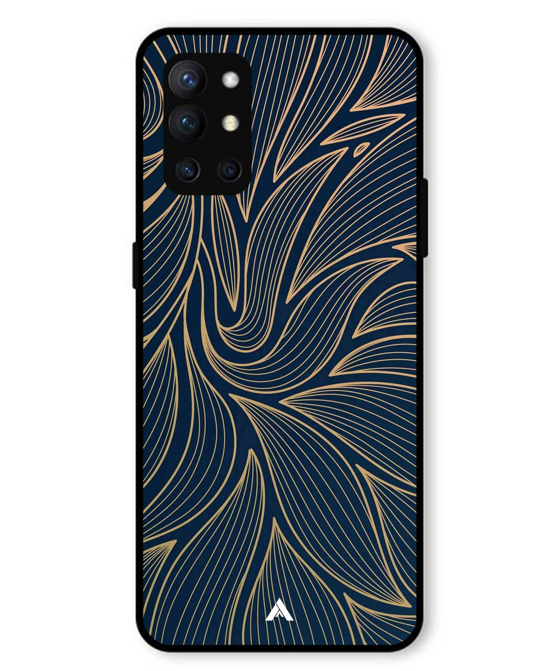Stripe Pattern 18 Metal Back Cover Phone Case for Oneplus 9R
