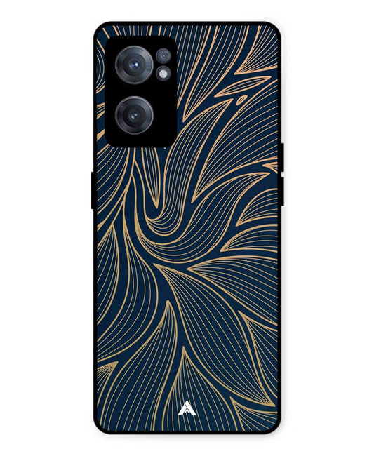 Stripe Pattern 18 Metal Back Cover Phone Case for Oneplus Nord CE 2
