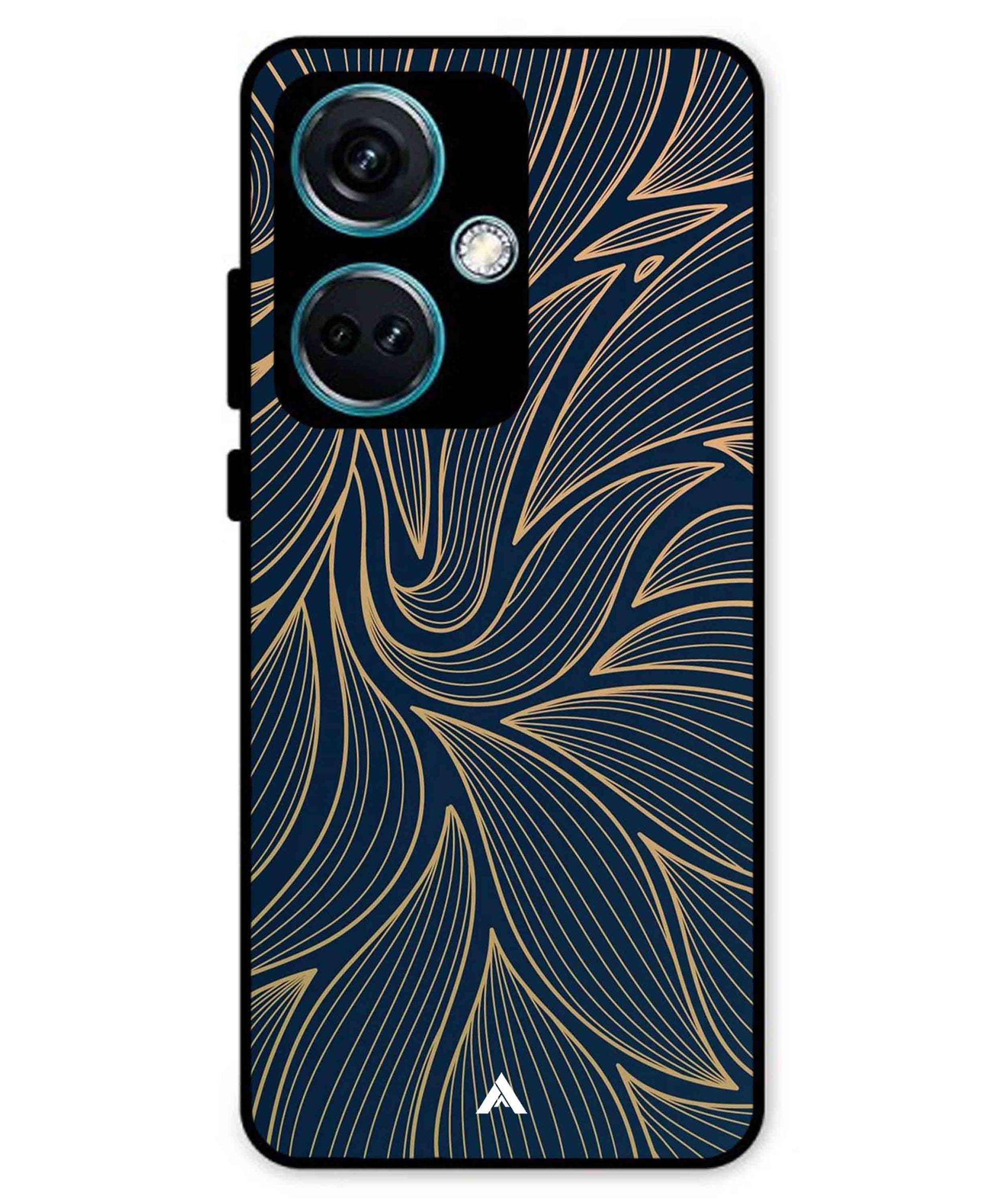 Stripe Pattern 18 Metal Back Cover Phone Case for Oneplus Nord CE 3