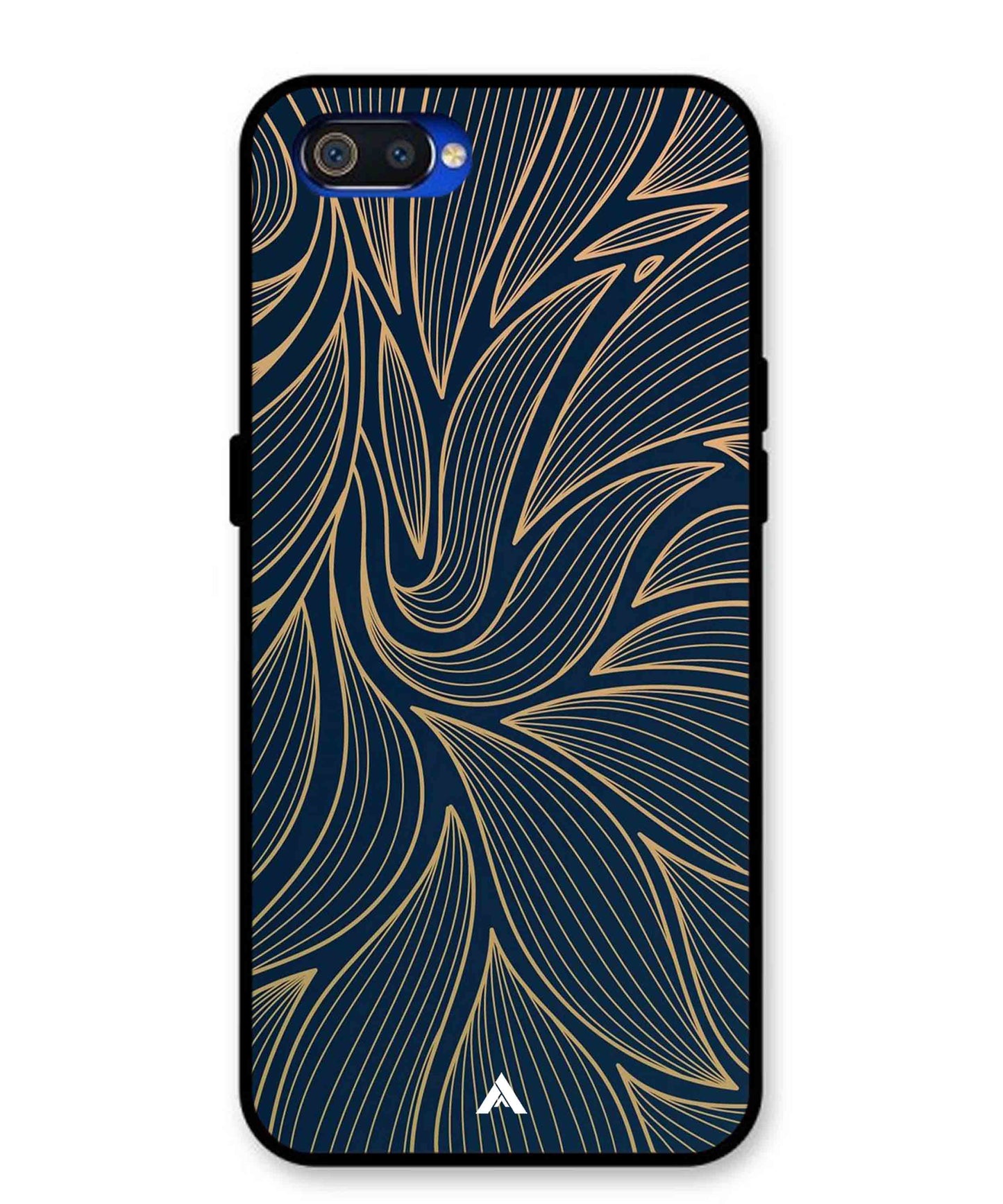 Stripe Pattern 18 Metal Back Cover Phone Case for Oppo A1K
