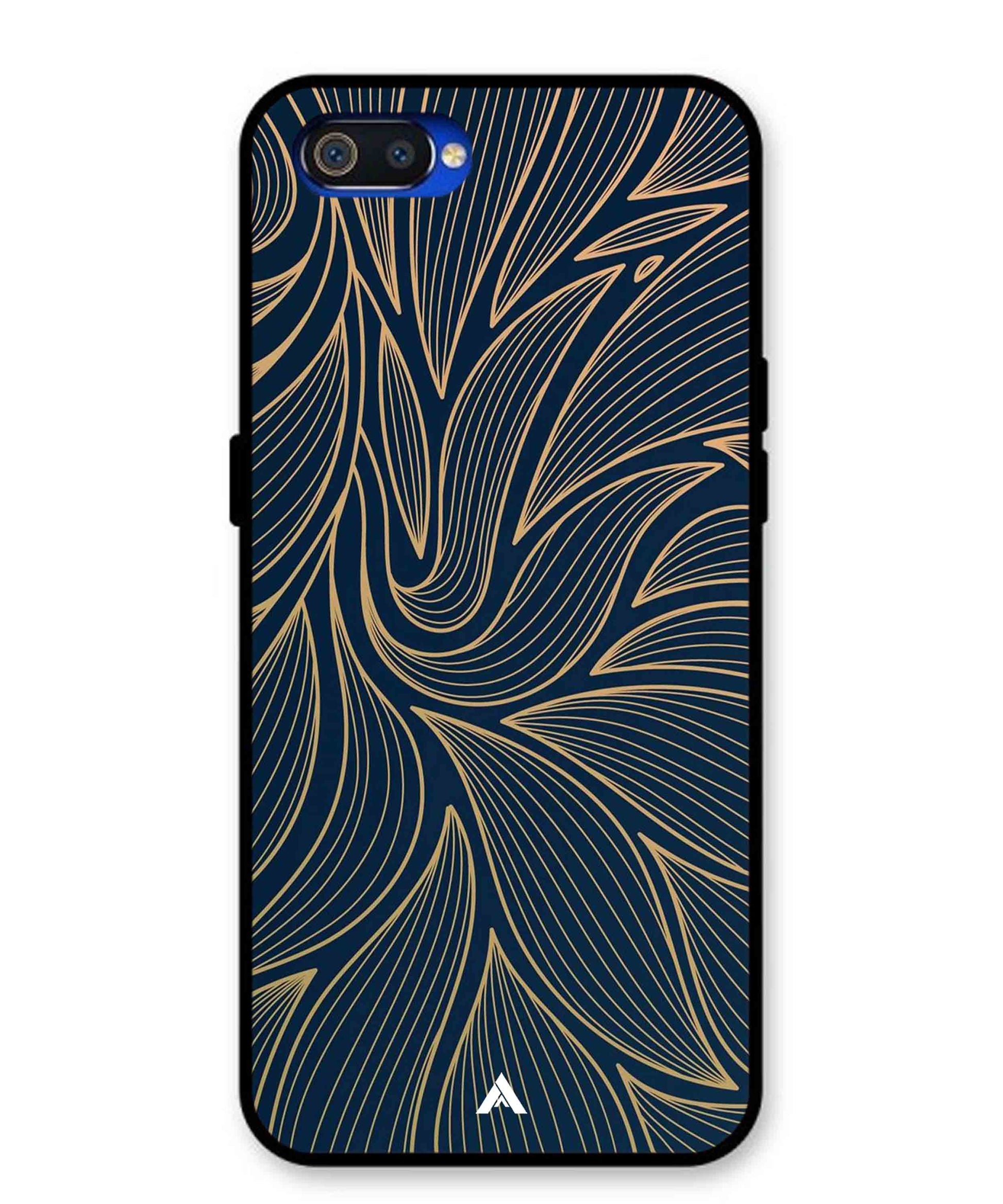 Stripe Pattern 18 Metal Back Cover Phone Case for Oppo A1K