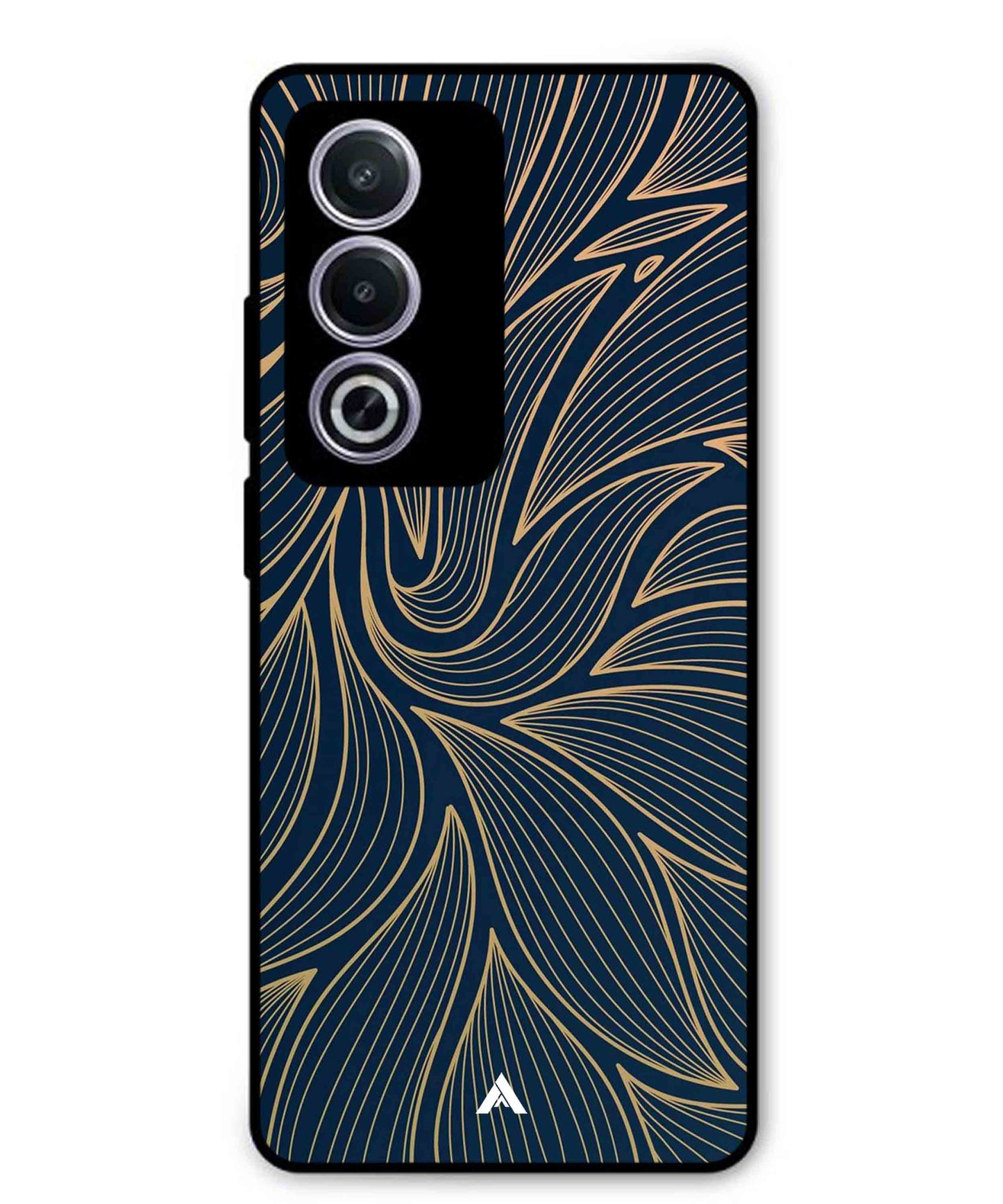 Stripe Pattern 18 Metal Back Cover Phone Case for Oppo A3 Pro