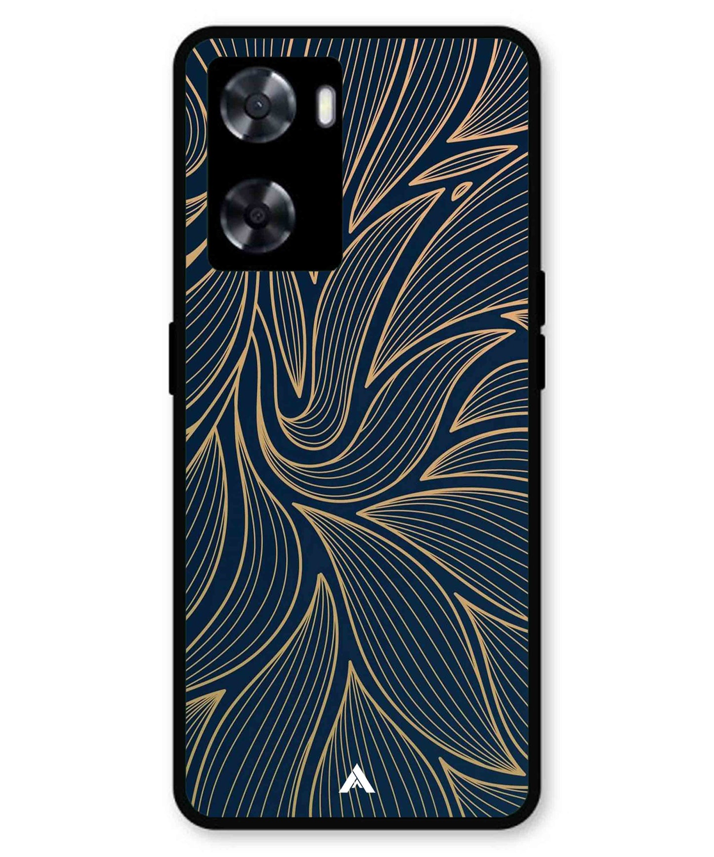 Stripe Pattern 18 Metal Back Cover Phone Case for Oppo A77