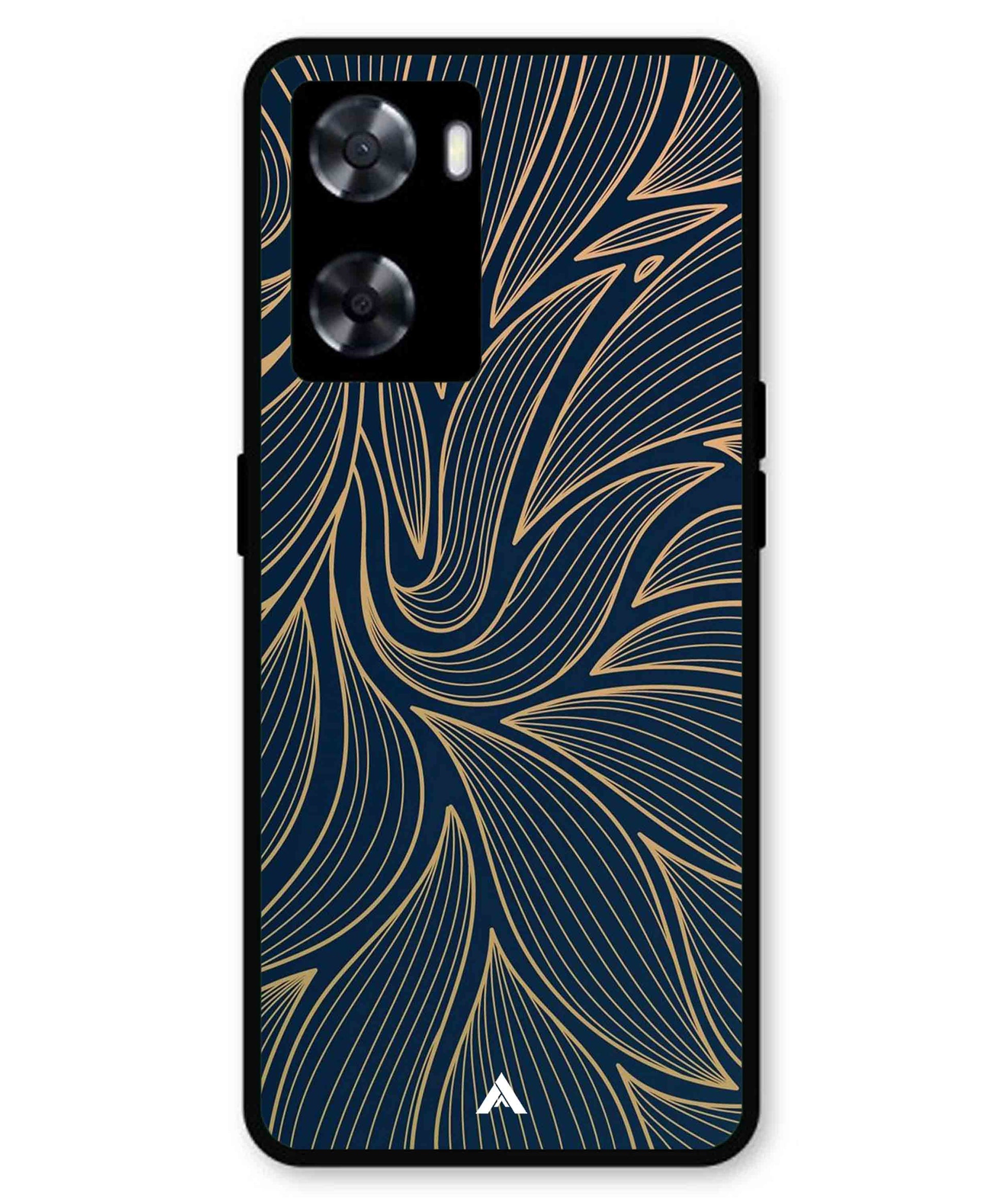 Stripe Pattern 18 Metal Back Cover Phone Case for Oppo A77s