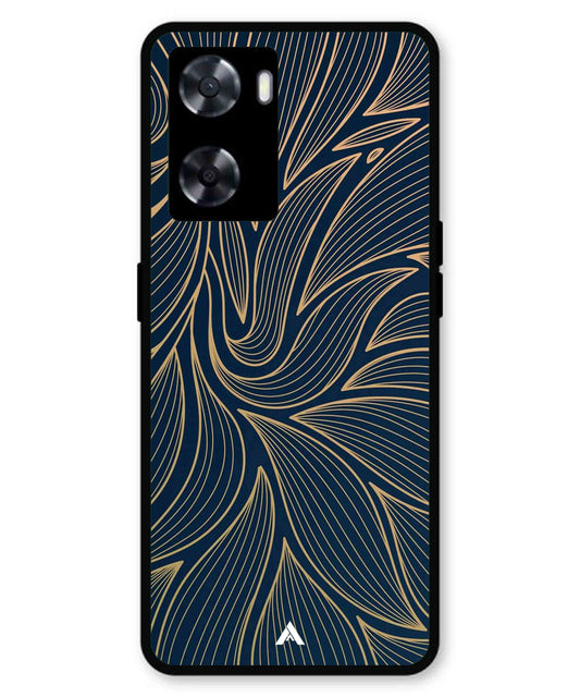 Stripe Pattern 18 Metal Back Cover Phone Case for Oppo A77s
