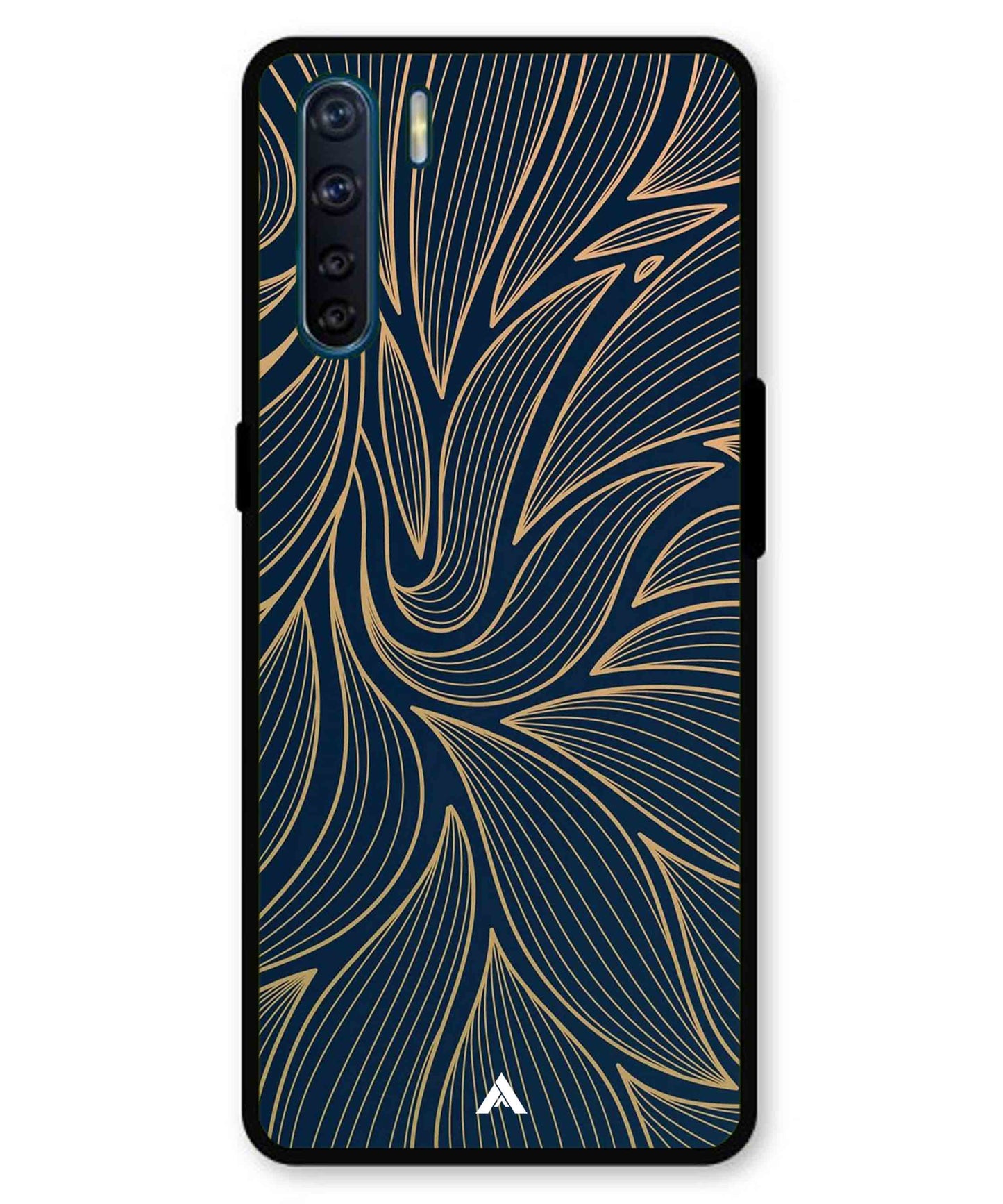 Stripe Pattern 18 Metal Back Cover Phone Case for Oppo A91