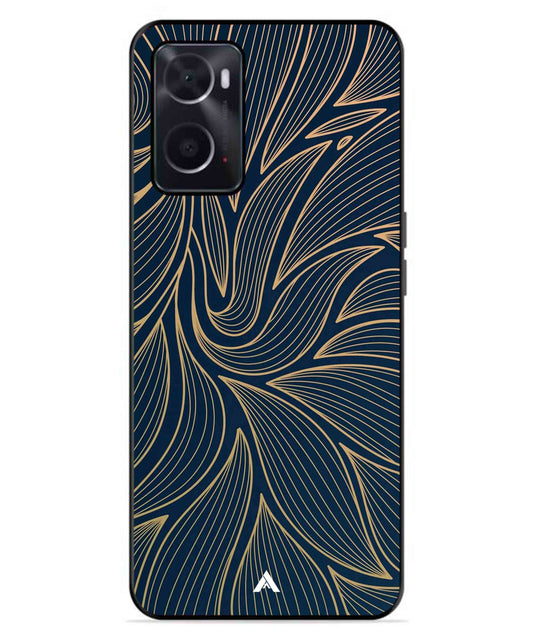 Stripe Pattern 18 Metal Back Cover Phone Case for Oppo A96