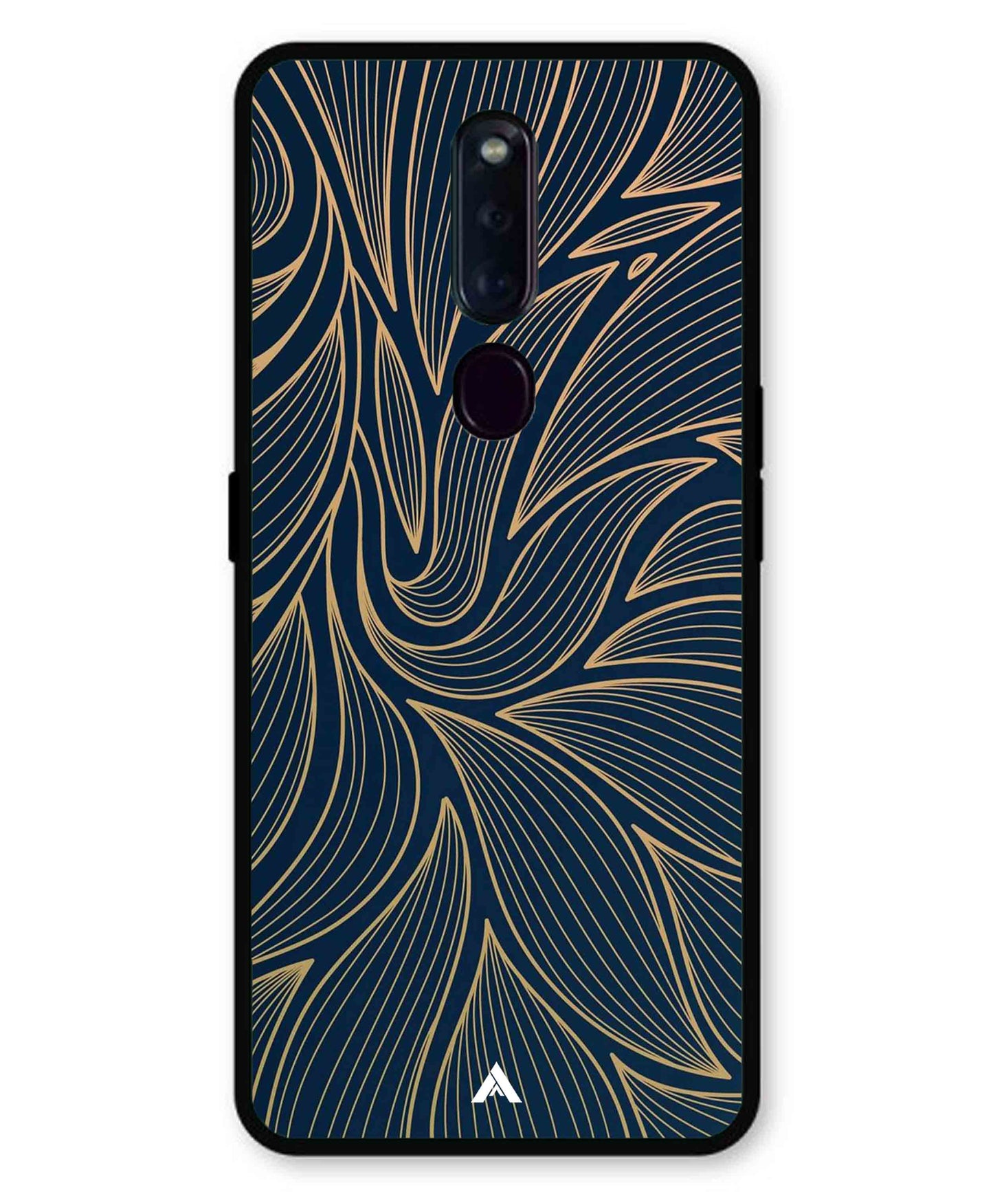Stripe Pattern 18 Metal Back Cover Phone Case for Oppo F11 Pro
