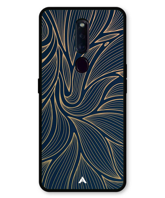 Stripe Pattern 18 Metal Back Cover Phone Case for Oppo F11 Pro