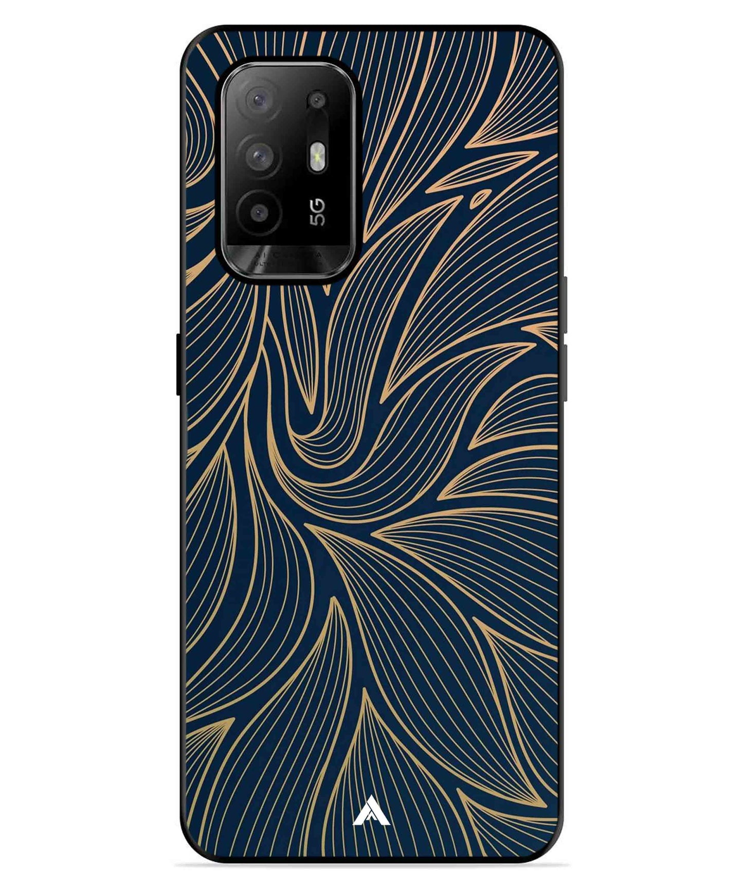 Stripe Pattern 18 Metal Back Cover Phone Case for Oppo F19 Pro Plus