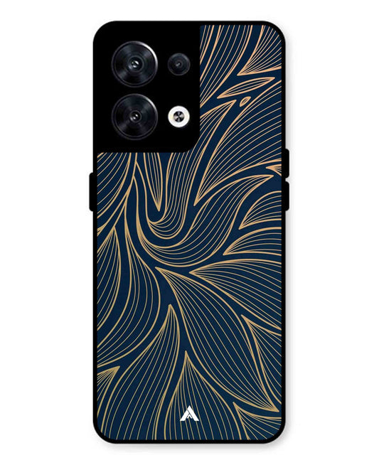 Stripe Pattern 18 Metal Back Cover Phone Case for Oppo Reno 10 Pro
