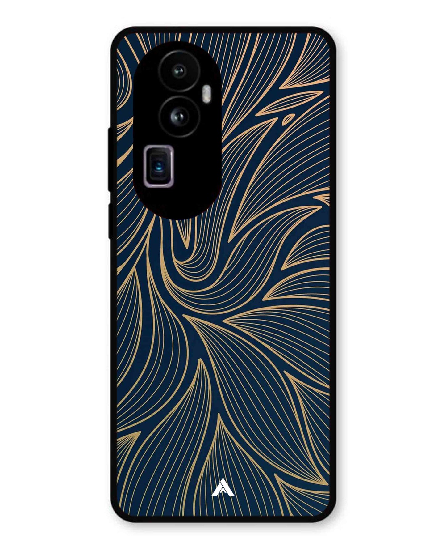 Stripe Pattern 18 Metal Back Cover Phone Case for Oppo Reno 10 Pro Plus