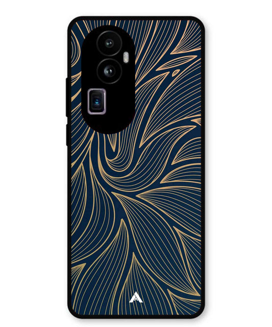 Stripe Pattern 18 Metal Back Cover Phone Case for Oppo Reno 10 Pro Plus