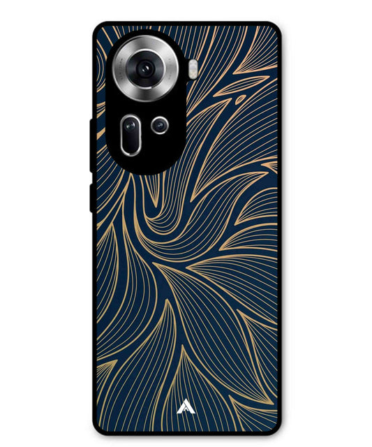 Stripe Pattern 18 Metal Back Cover Phone Case for Oppo Reno 11